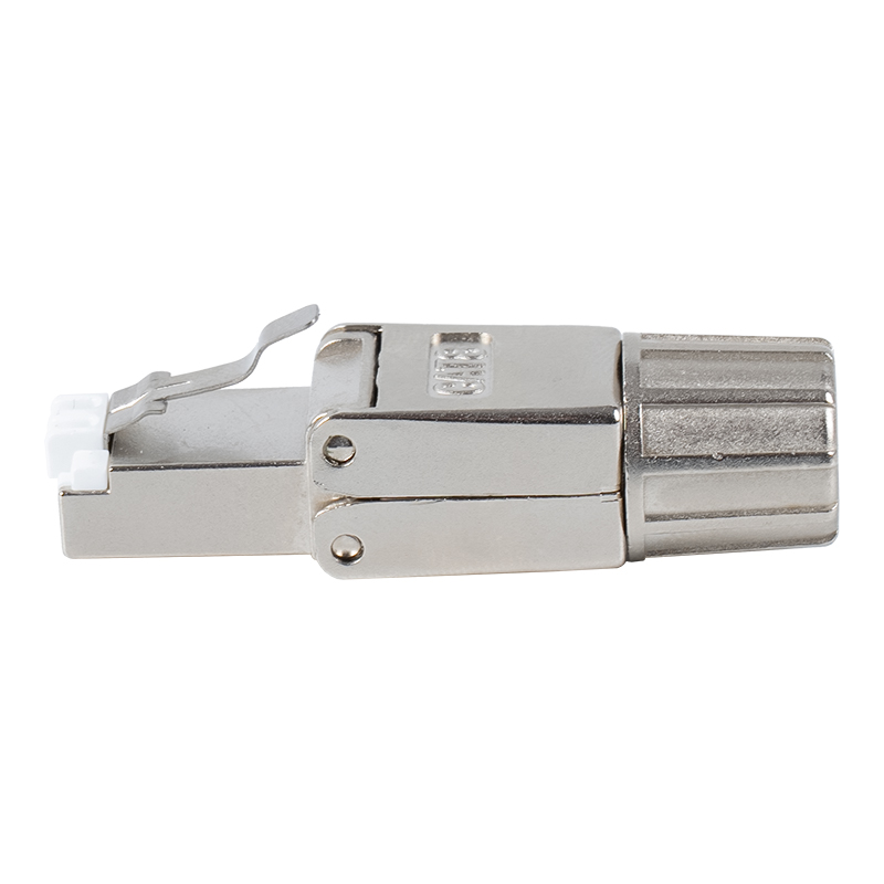 Cat8 skærmet metalspænde Værktøjsløst RJ45-stik RJ-G40S-2-C8 Cat8 skærmet metalspænde Værktøjsløst RJ45-stik RJ-G40S-2-C8