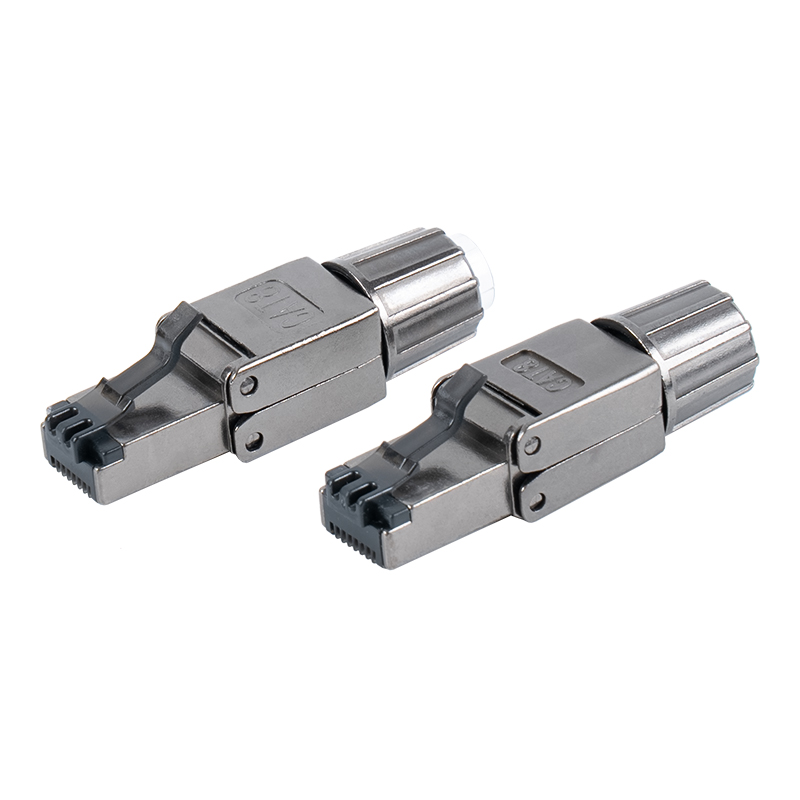 Cat8 skærmet metalspænde Værktøjsløst RJ45-stik RJ-G40S-2-C8 Cat8 skærmet metalspænde Værktøjsløst RJ45-stik RJ-G40S-2-C8