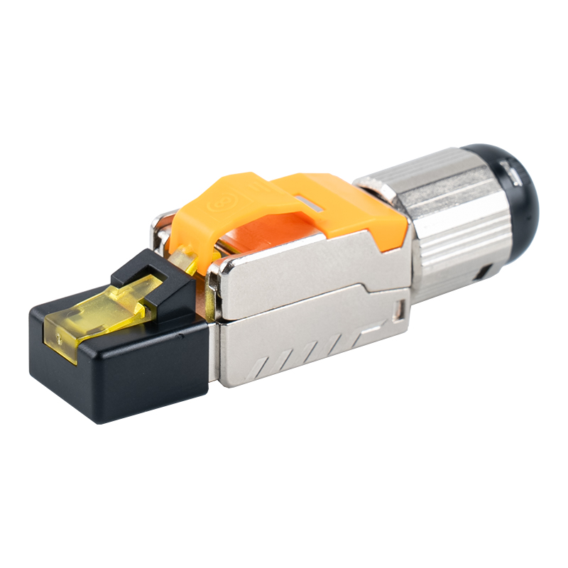 Cat6A skærmet værktøjsfri RJ45-konnektor (med plastikdæksel) RJ-G70S-C6A