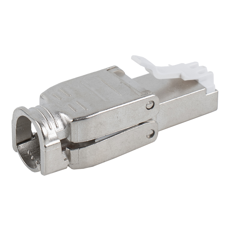 Cat6A skærmet Push-down Type Værktøjsfri RJ45-konnektor RJ-602S-1-C6A