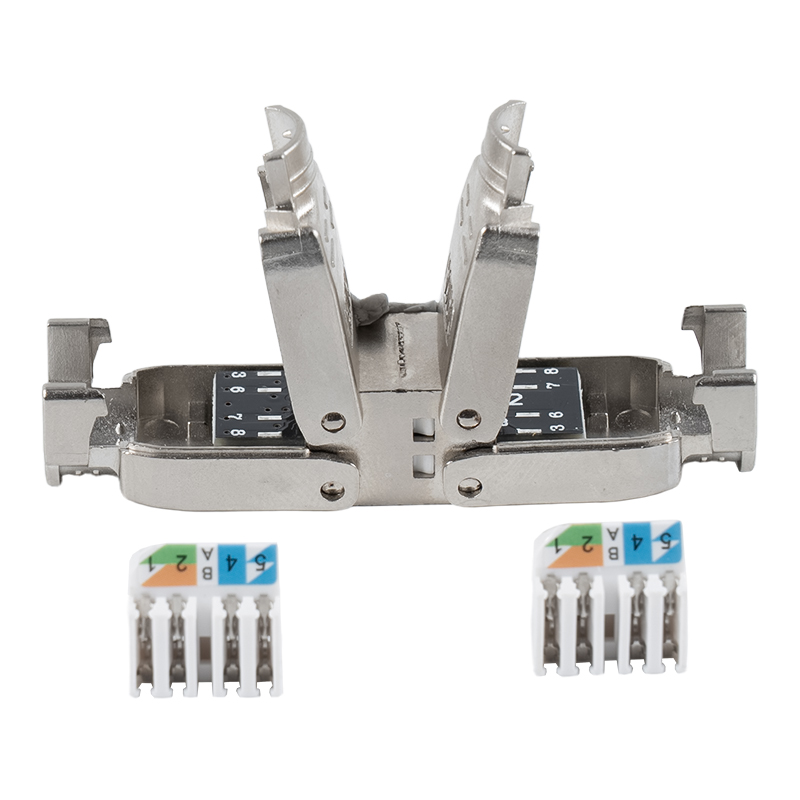 Cat6A skærmet Push-down Type Værktøjsfrit stik RJ-603S-3-C6A Cat6A skærmet Push-down Type Værktøjsfrit stik RJ-603S-3-C6A