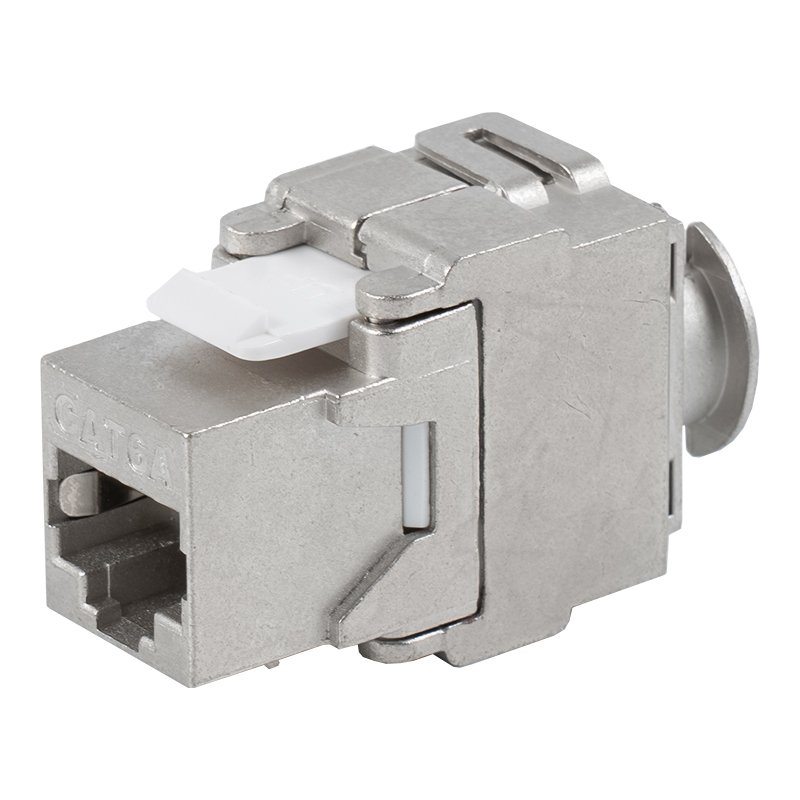 C6A Afskærmet 180° Tolless Keystone Jack (med beslag) SM-2335SH8C6A