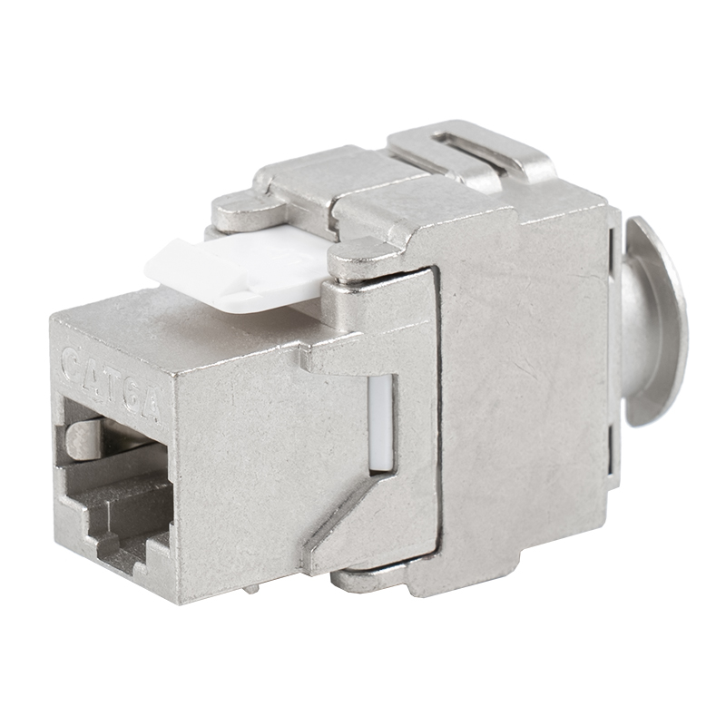 C6A Afskærmet 180° Tolless Keystone Jack (med beslag) SM-2335SH8C6A C6A Afskærmet 180° Tolless Keystone Jack (med beslag) SM-2335SH8C6A