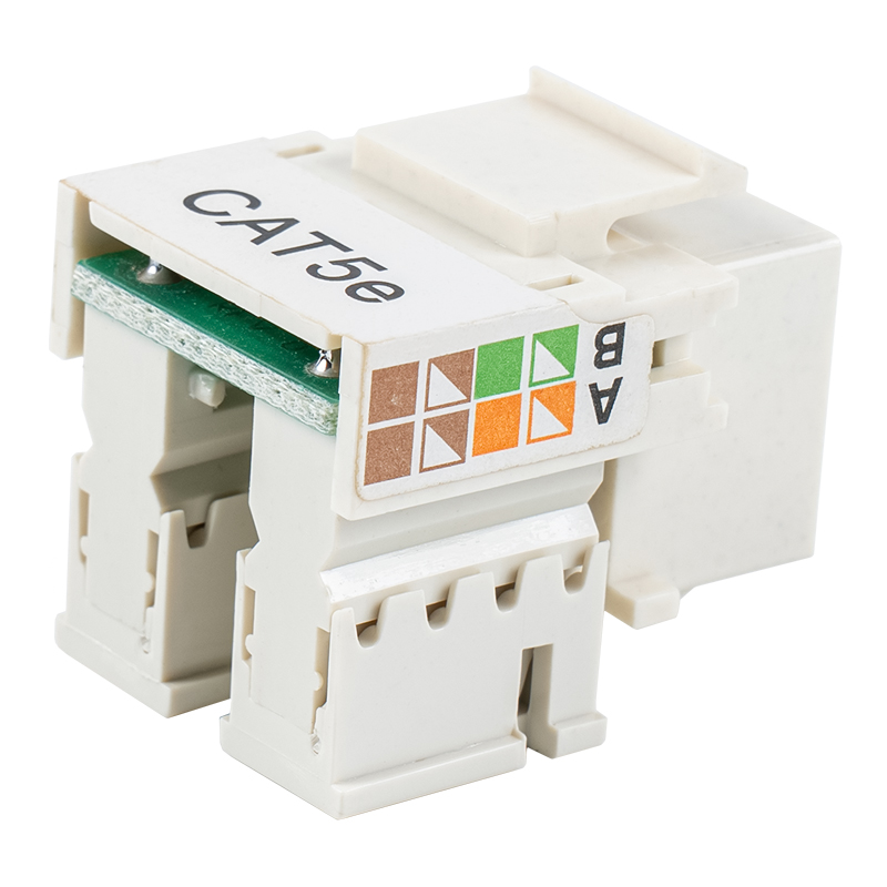 Cat6 uskærmet 90° Keystone Jack (med to skodder) SM-2011H8C5E Cat6 uskærmet 90° Keystone Jack (med to skodder) SM-2011H8C5E