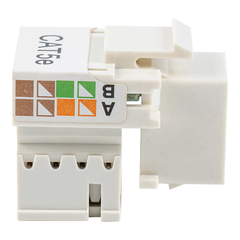 Cat6 uskærmet 90° Keystone Jack (med to skodder) SM-2011H8C5E Cat6 uskærmet 90° Keystone Jack (med to skodder) SM-2011H8C5E