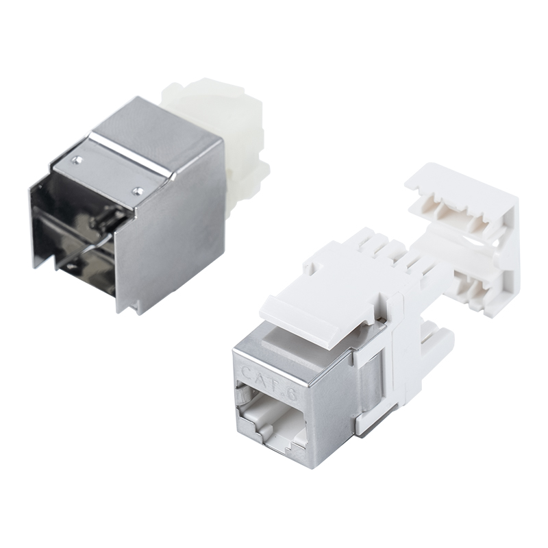 Cat6A skærmet 180° Keystone Jack (med metalhus) SM-2064SD8C6A Cat6A skærmet 180° Keystone Jack (med metalhus) SM-2064SD8C6A