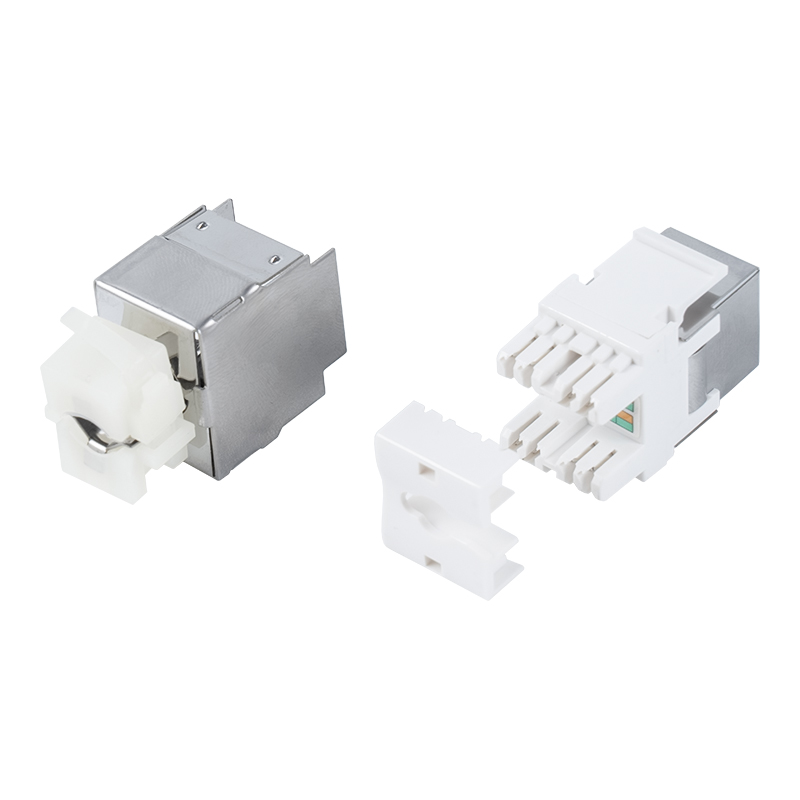 Cat6A skærmet 180° Keystone Jack (med metalhus) SM-2064SD8C6A