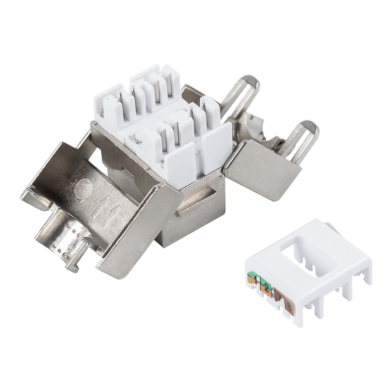 C6A Afskærmet 180° Tolless Keystone Jack (flip-open type) SM-2336SH8C6A C6A Afskærmet 180° Tolless Keystone Jack (flip-open type) SM-2336SH8C6A