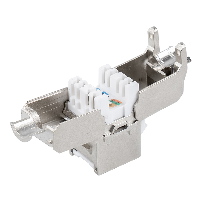 C6A Afskærmet 180° Tolless Keystone Jack (flip-open type) SM-2336SH8C6A C6A Afskærmet 180° Tolless Keystone Jack (flip-open type) SM-2336SH8C6A