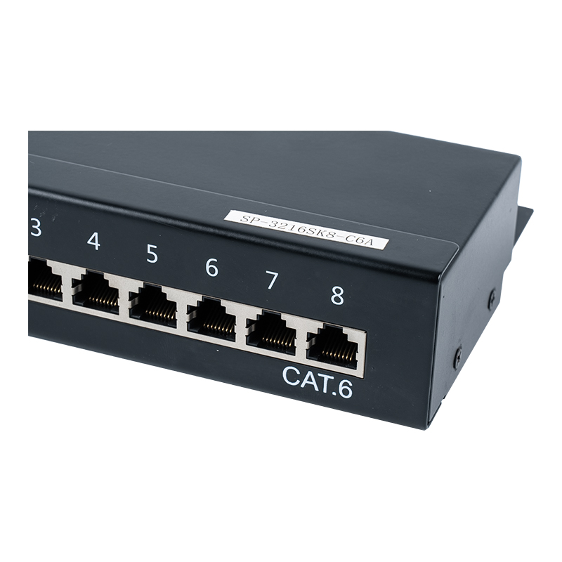 Kategori 6 1U skærmet 8-port patch panel SP-3216SK8-C6 Kategori 6 1U skærmet 8-port patch panel SP-3216SK8-C6