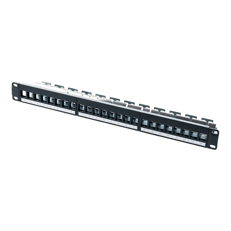 19-tommer 1U 24-ports afskærmet tomt rack (med digitalt kort) SP-3245S-24P