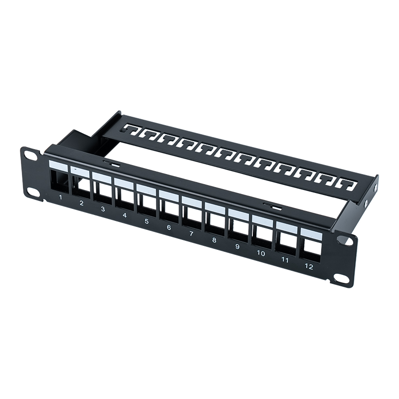 10-tommer 12-ports afskærmet luftfordelingsramme SP-3252S-12P 10-tommer 12-ports afskærmet luftfordelingsramme SP-3252S-12P