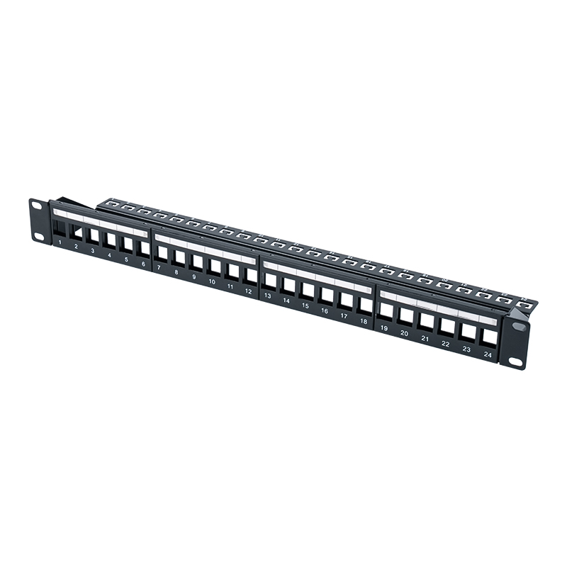 19-tommer 1U 24-ports skærmet patchpanel (med C6-modul) SP-3260-24P 19-tommer 1U 24-ports skærmet patchpanel (med C6-modul) SP-3260-24P