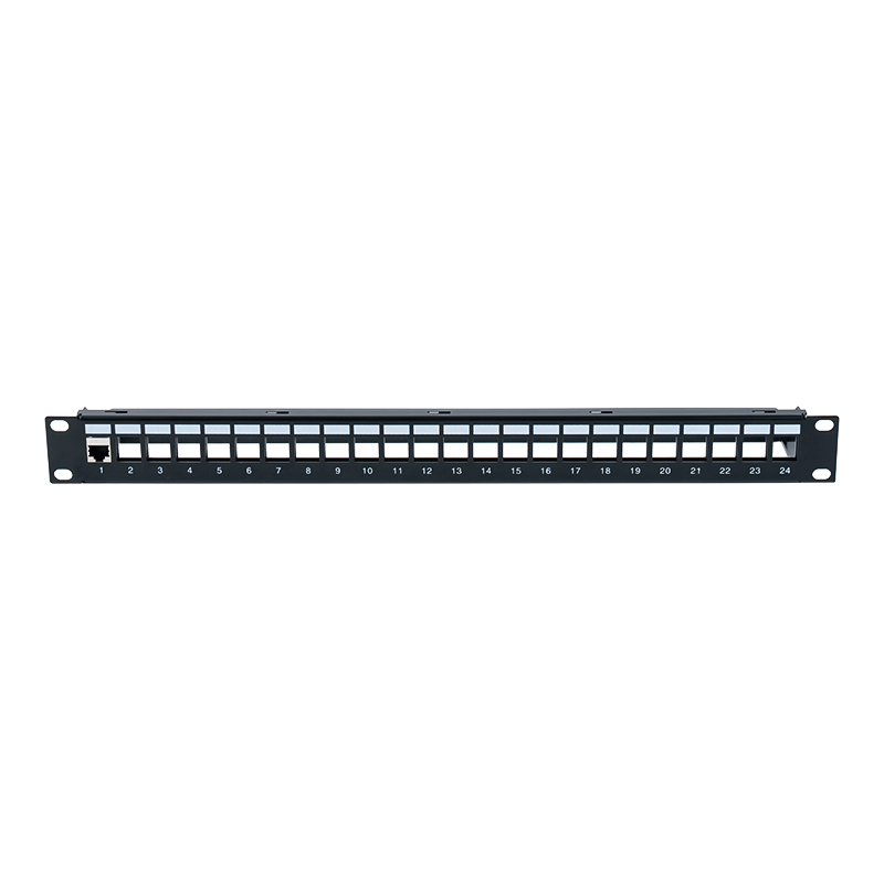 19-tommer 1U 24-ports skærmet patchpanel (med C6-modul) SP-3260-24P 19-tommer 1U 24-ports skærmet patchpanel (med C6-modul) SP-3260-24P
