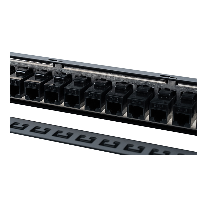 19-tommer 1U 24-ports skærmet patchpanel (med C6-modul) SP-3260-24P 19-tommer 1U 24-ports skærmet patchpanel (med C6-modul) SP-3260-24P