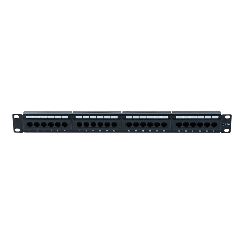 Cat6e 19-tommer 1U uskærmet 24-ports patchpanel (Dual-purpose IDC) SP-3310D24-C6A Cat6e 19-tommer 1U uskærmet 24-ports patchpanel (Dual-purpose IDC) SP-3310D24-C6A