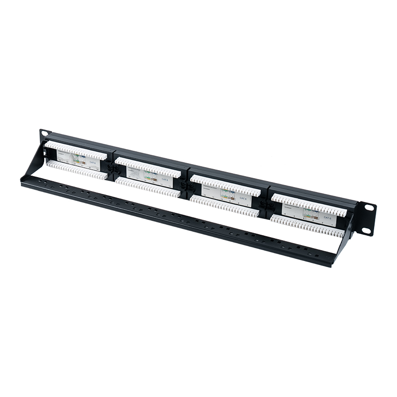 Cat6e 19-tommer 1U uskærmet 24-ports patchpanel (Dual-purpose IDC) SP-3310D24-C6A Cat6e 19-tommer 1U uskærmet 24-ports patchpanel (Dual-purpose IDC) SP-3310D24-C6A