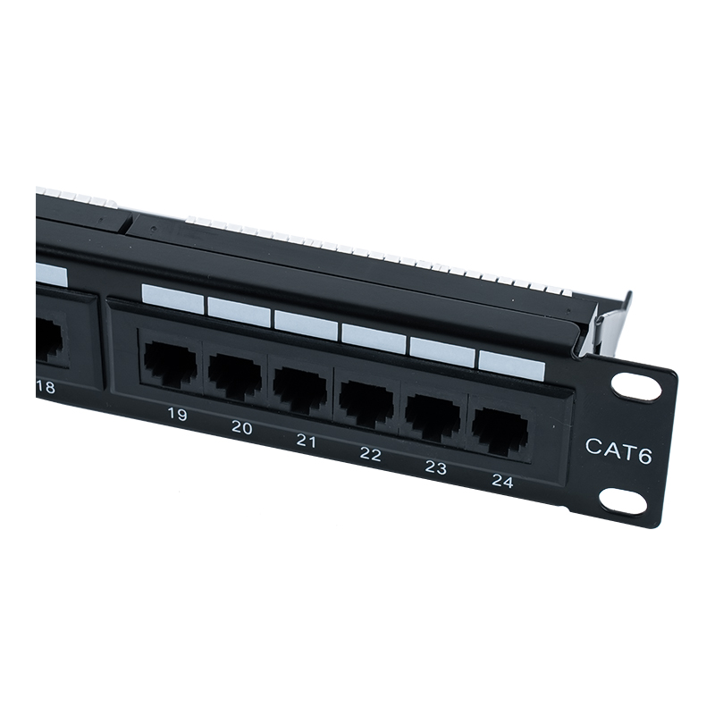 Cat6e 19-tommer 1U uskærmet 24-ports patchpanel (Dual-purpose IDC) SP-3310D24-C6A Cat6e 19-tommer 1U uskærmet 24-ports patchpanel (Dual-purpose IDC) SP-3310D24-C6A