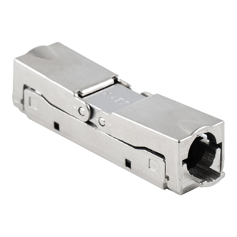 Cat6A afskærmet Push-down Type Værktøjsfrit stik (Enkelt åbning) RJ-604S-1-C6A Cat6A afskærmet Push-down Type Værktøjsfrit stik (Enkelt åbning) RJ-604S-1-C6A