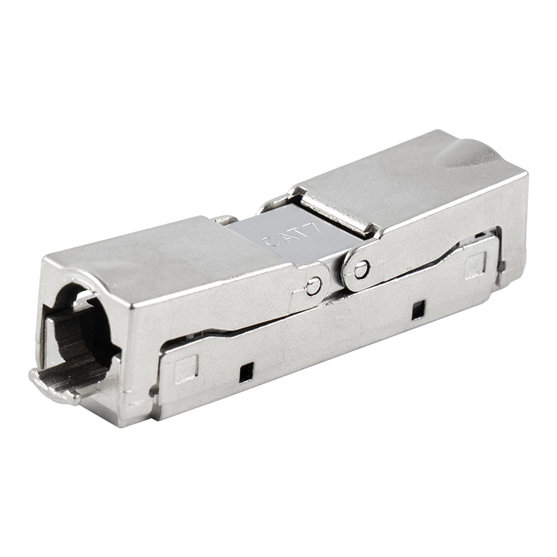 Cat6A afskærmet Push-down Type Værktøjsfrit stik (Enkelt åbning) RJ-604S-1-C6A