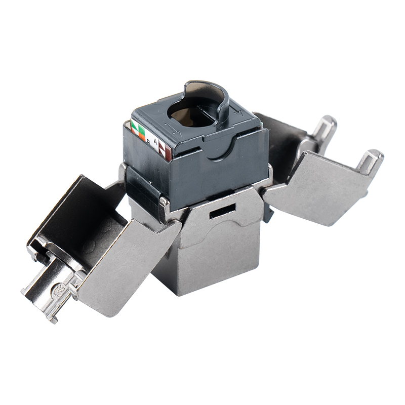 C6A Afskærmet 180° Tolless Keystone Jack (flip-open type) SM-2336SH8C6A C6A Afskærmet 180° Tolless Keystone Jack (flip-open type) SM-2336SH8C6A
