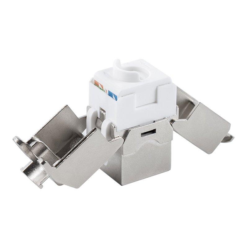 C6A Afskærmet 180° Tolless Keystone Jack (flip-open type) SM-2336SH8C6A C6A Afskærmet 180° Tolless Keystone Jack (flip-open type) SM-2336SH8C6A