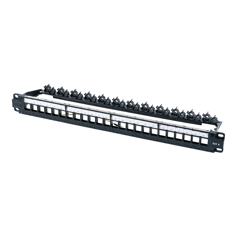 19-tommer 1U 24-ports uafskærmet rack (foldbart beslag) SP-3402-24P