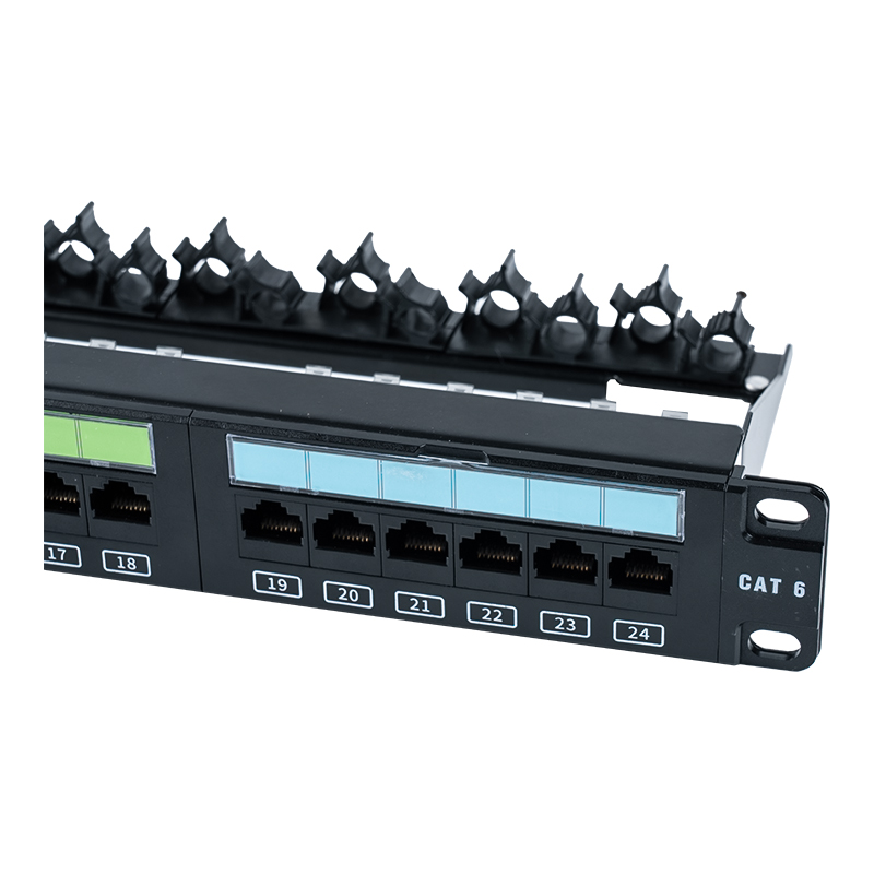 19-tommer 1U 24-ports uskærmet rack (flip-top plastikvindue) SP-3405-24P 19-tommer 1U 24-ports uskærmet rack (flip-top plastikvindue) SP-3405-24P