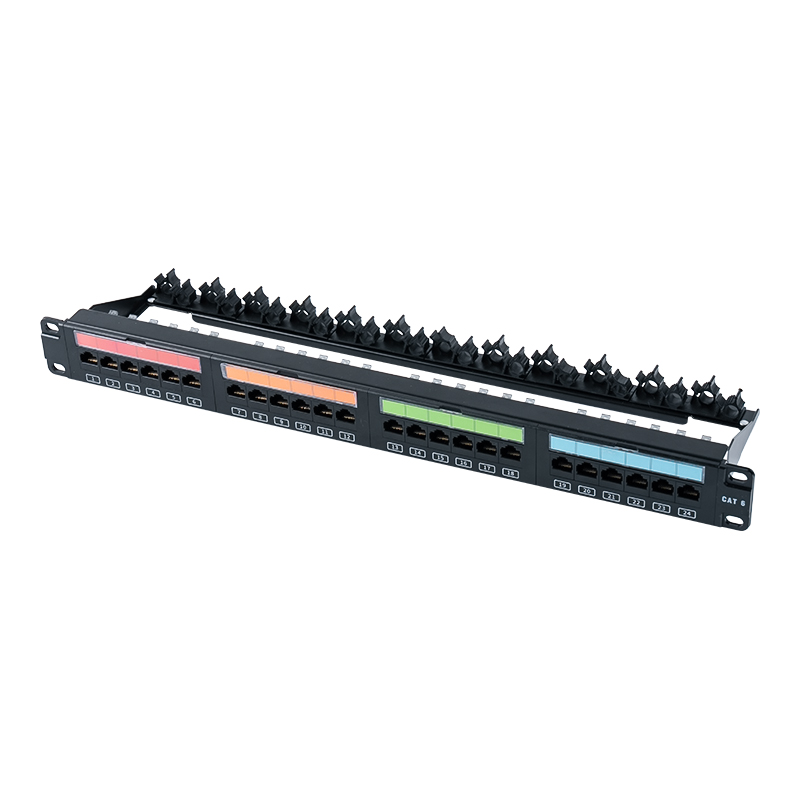 19-tommer 1U 24-ports uskærmet rack (flip-top plastikvindue) SP-3405-24P
