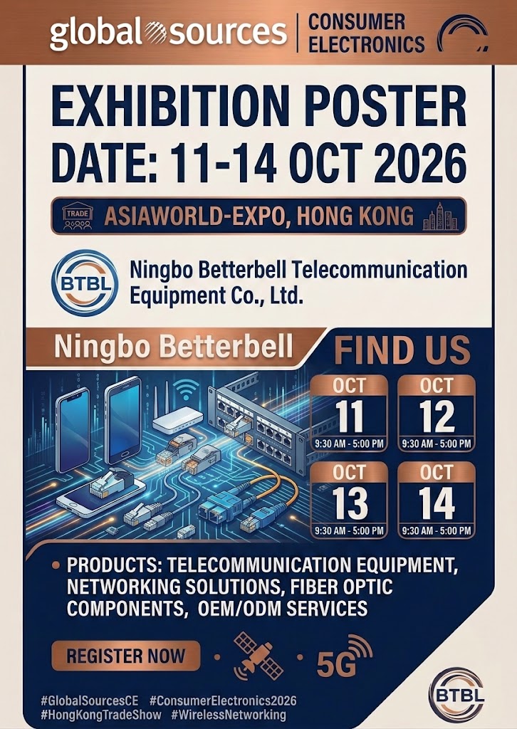 Mød Ningbo Betterbell (BTBL) på Global Sources Consumer Electronics（Hong Kong）2026!